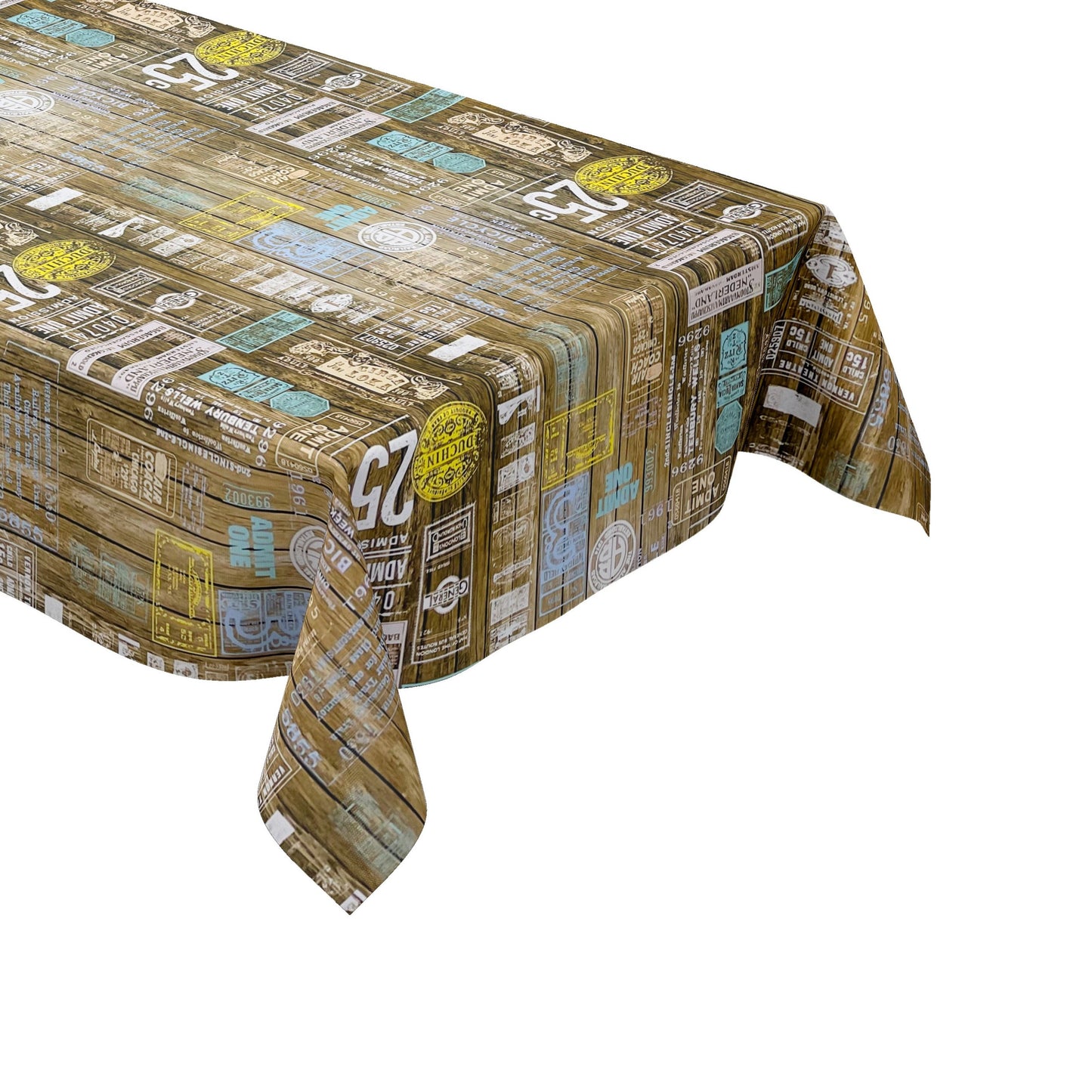 Wachstuch Tischdecke Holz Loft Industrial Style