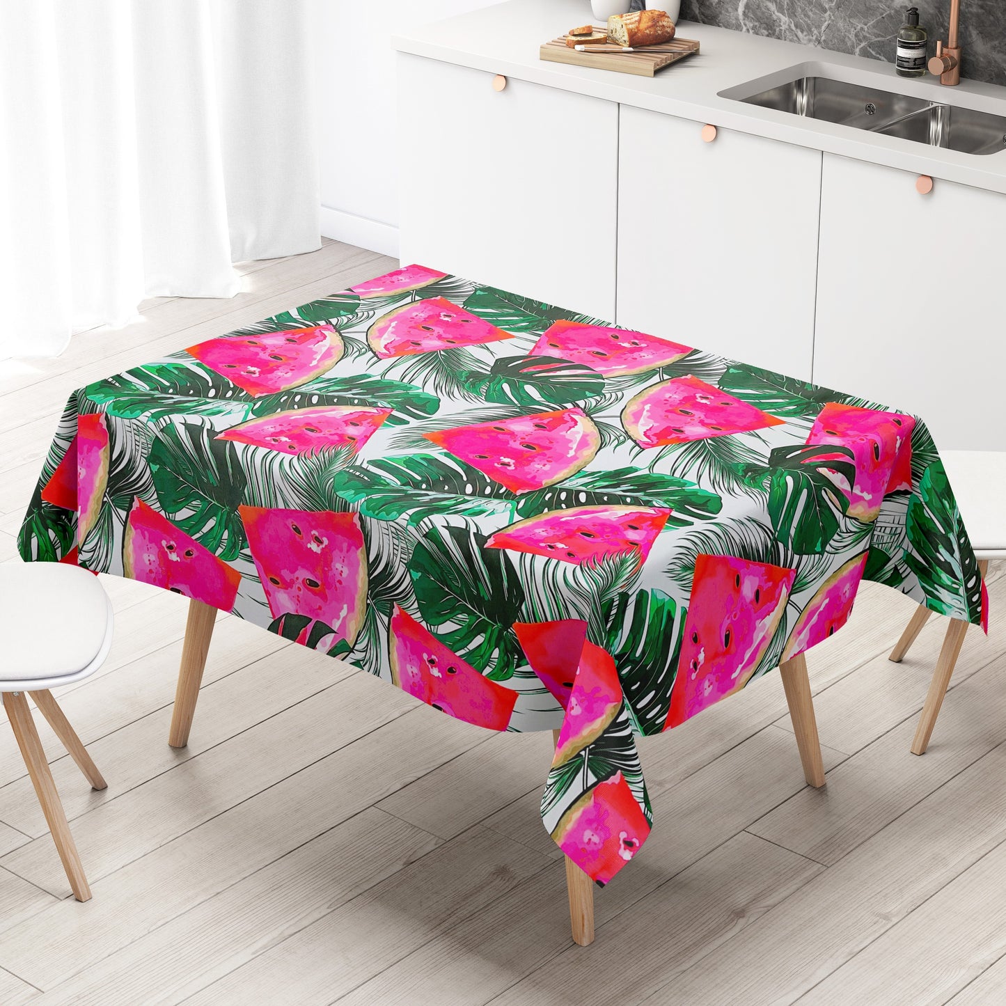 Wachstuch Tischdecke eckig rund oval Dschungel Melone