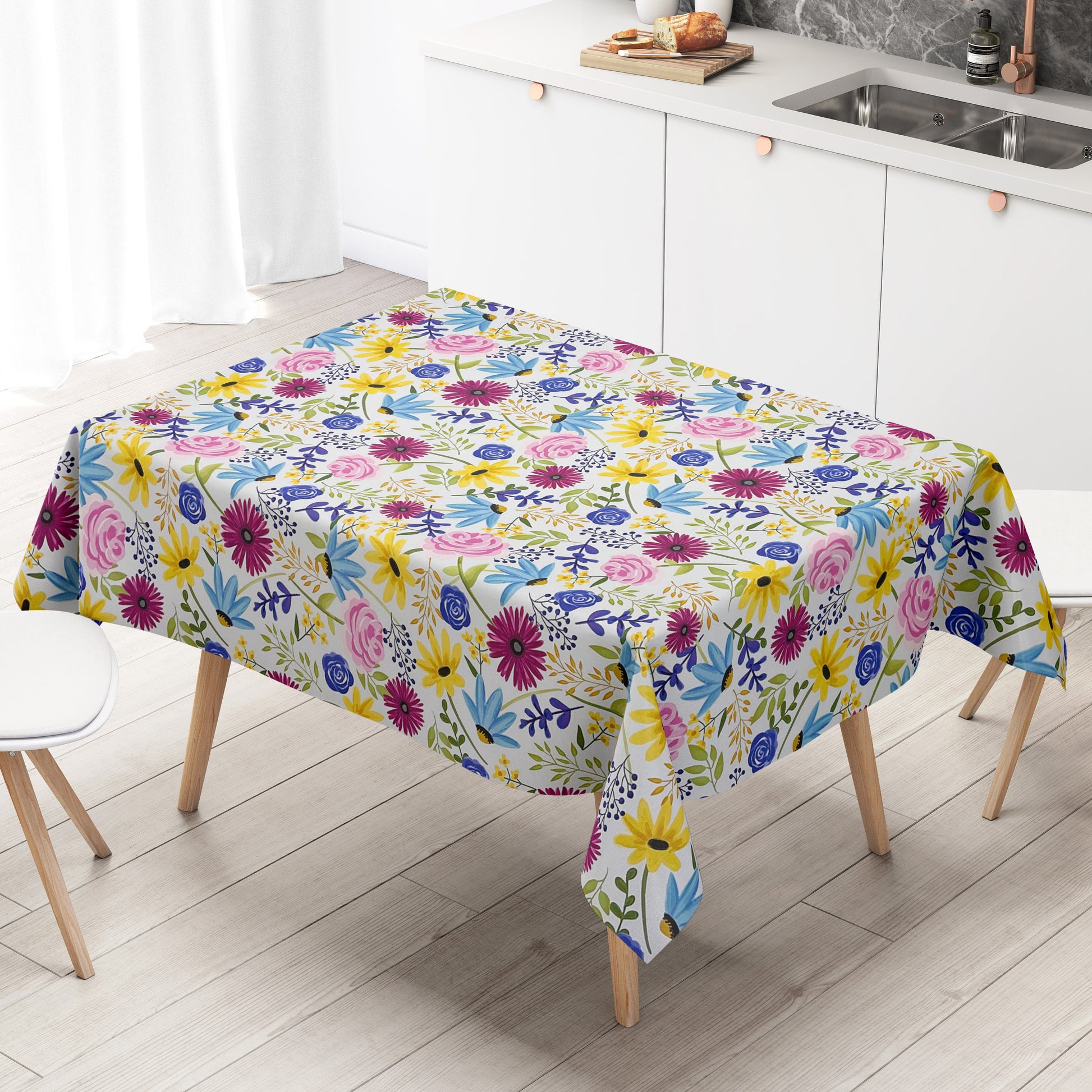 abwaschbare PVC Wachstuchtischdcke eckig rund oval kevkus blumen Dschungel Sommer Frühjahr