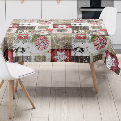 KEVKUS Wachstuch Tischdecke Weihnachten P1031-2 Holz Herzen eckig rund oval
