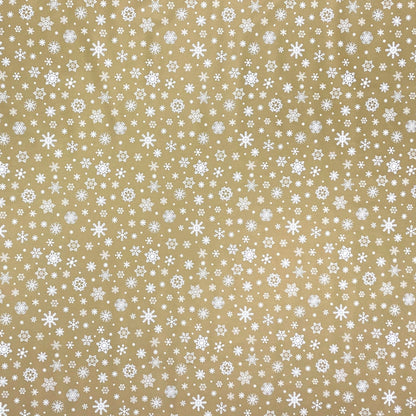 Wachstuch Tischdecke geprägt Weihnachten P1096-1 Schneeflocken auf gold eckig rund oval