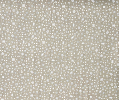 Wachstuch Tischdecke geprägt Weihnachten P1096-5 Schneeflocken auf beige eckig rund oval
