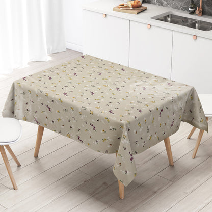 Wachstuch Tischdecke beige