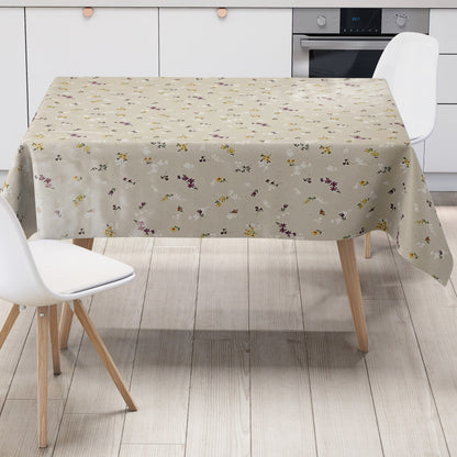 Wachstuch Tischdecke beige