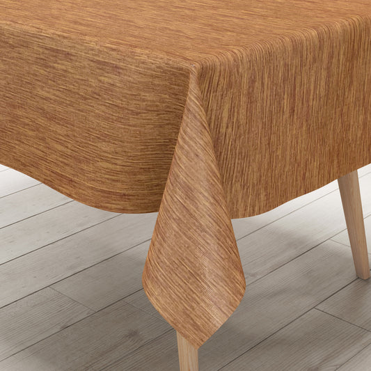 Wachstuch Tischdecke geprägt P733-6 Leinenstruktur orange terracotta eckig rund oval