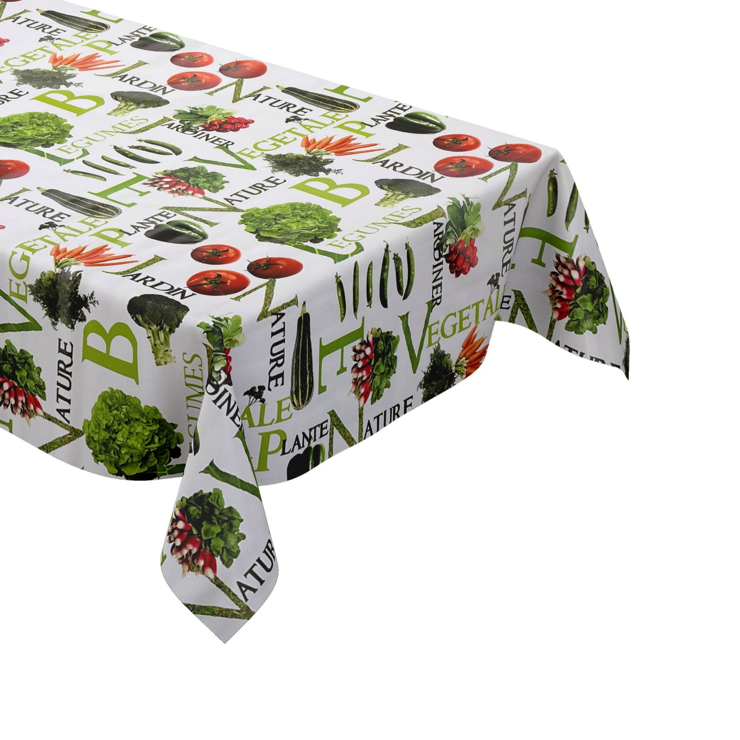 Oilcloth tablecloth P8192-1 vegetables salad tomato kitchen square round oval