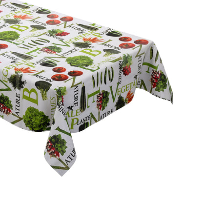 Oilcloth tablecloth P8192-1 vegetables salad tomato kitchen square round oval