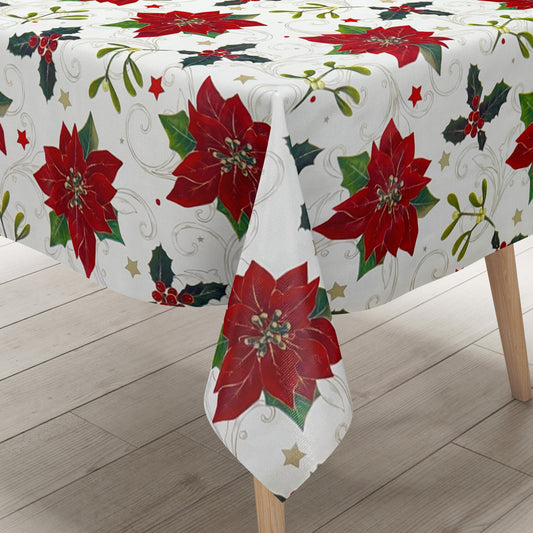 KEVKUS Wachstuch Tischdecke Weihnachten P847-3 Weihnachtsstern Festtage eckig rund oval