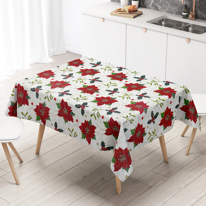 Rouleau de toile cirée Noël P847-3 poinsettia roll goods