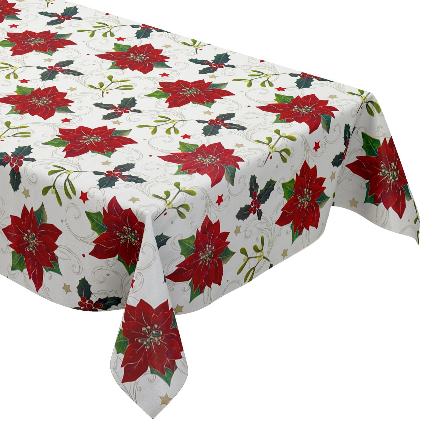 Rouleau de toile cirée Noël P847-3 poinsettia roll goods
