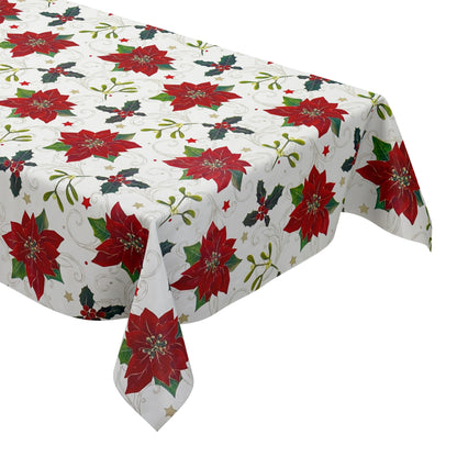 Rouleau de toile cirée Noël P847-3 poinsettia roll goods