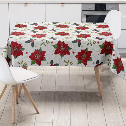 Rouleau de toile cirée Noël P847-3 poinsettia roll goods