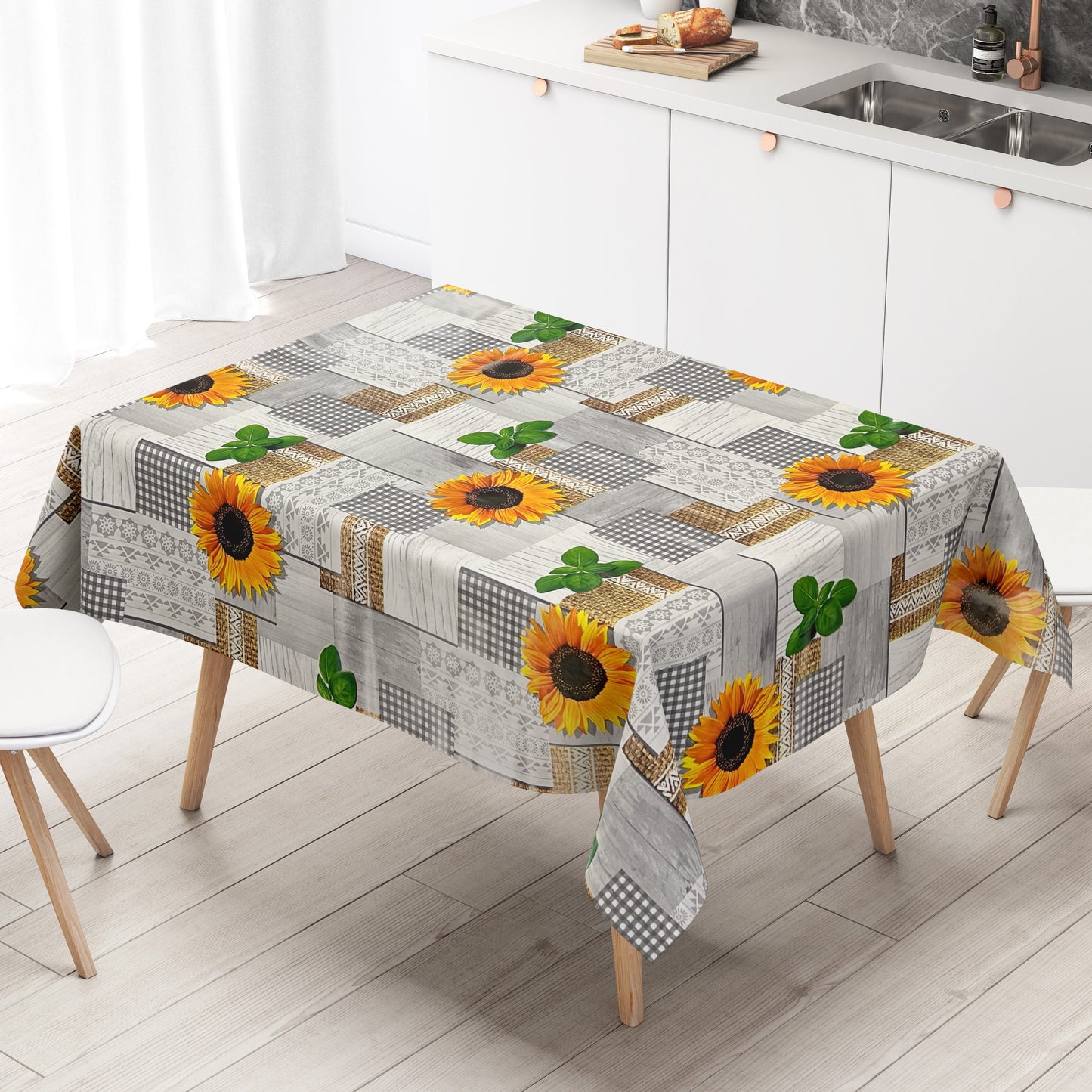 Wachstuch Tischdecke Sonnenblumen