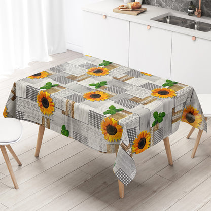 Wachstuch Tischdecke Sonnenblumen