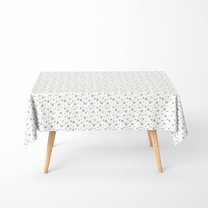 textile tablecloth jacquard coated cotton Christmas STELES 60472 stars square round oval