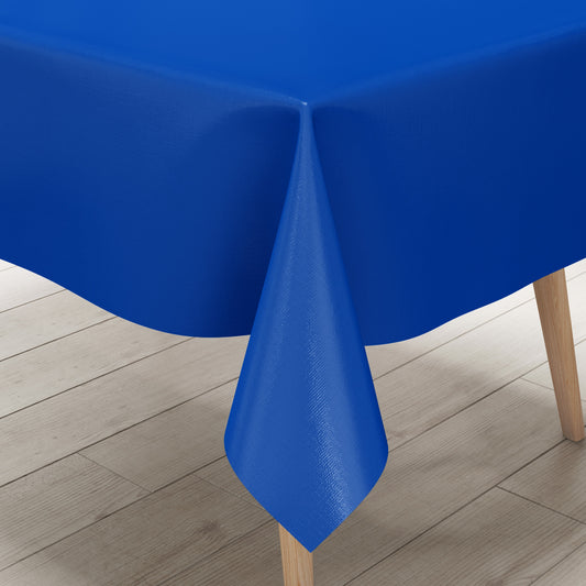 Oilcloth tablecloth uni295 plain royal blue square round oval