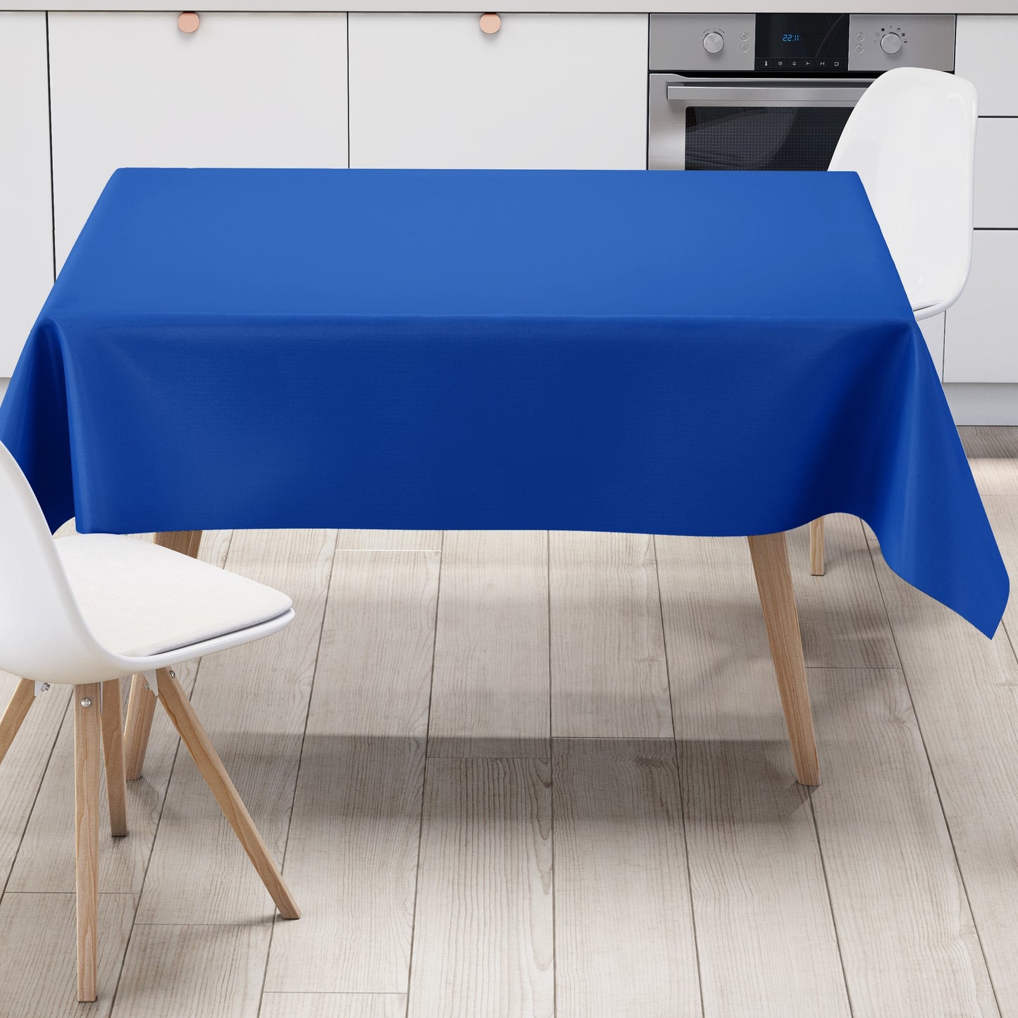 Nappe en toile cirée uni295 unie bleu roi carrée ronde ovale