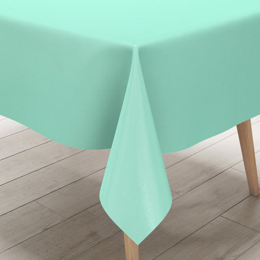 Oilcloth tablecloth uni 6027 plain solid colors mint green square round oval