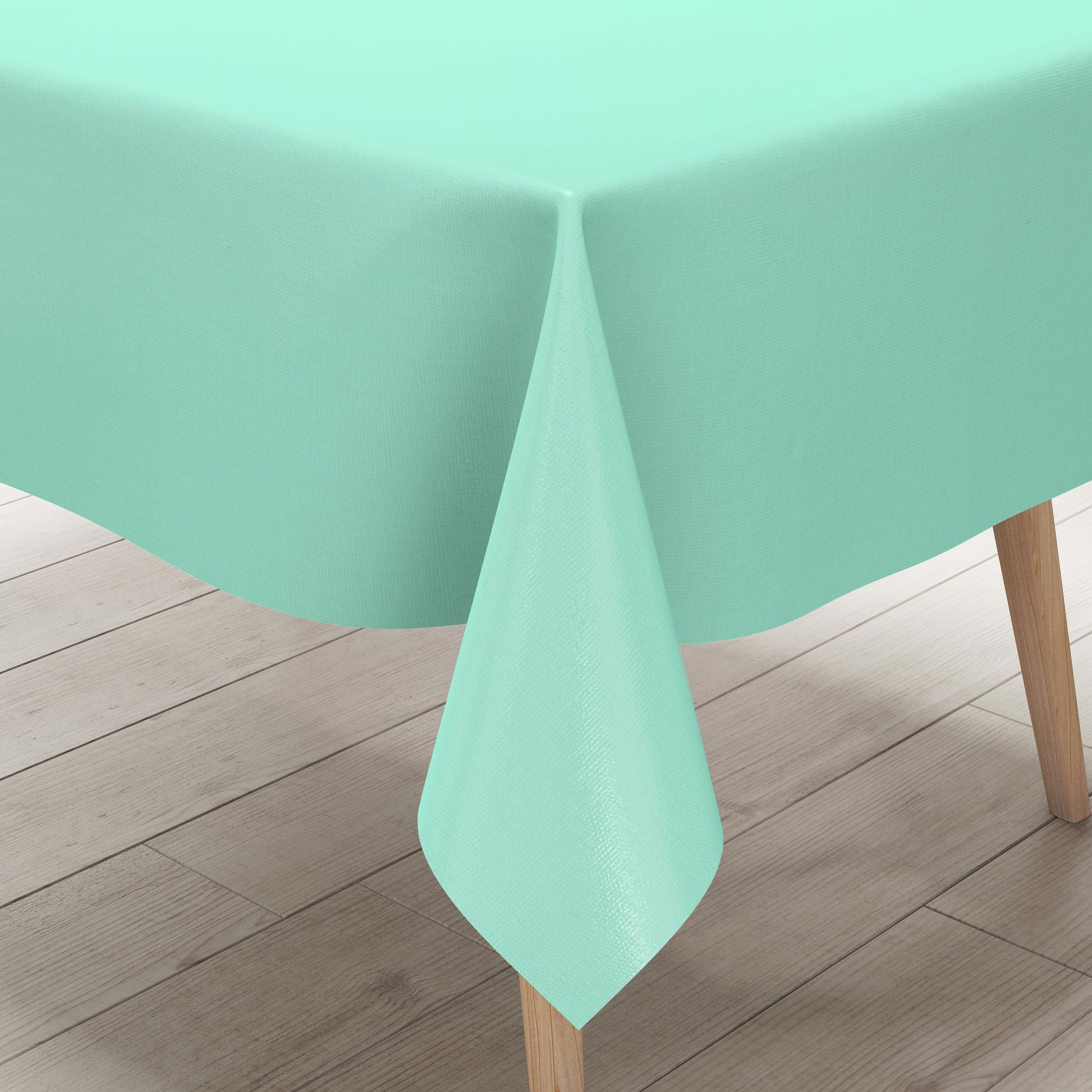 abwaschbare Wachstuch Tischdecke uni  minze mintgrün  einfarbig Rollenware Meterware