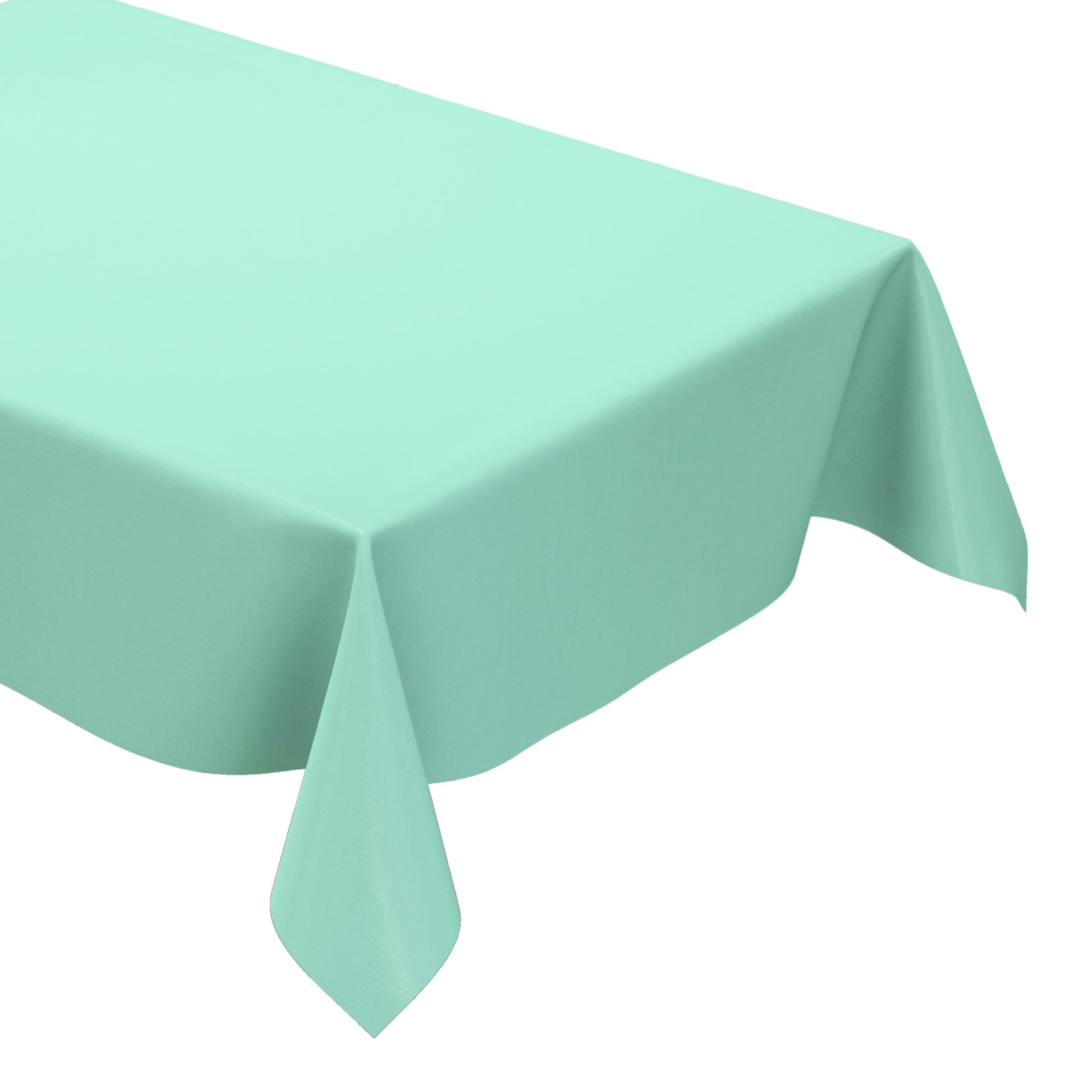 abwaschbare Wachstuch Tischdecke uni  minze mintgrün  einfarbig Rollenware Meterware
