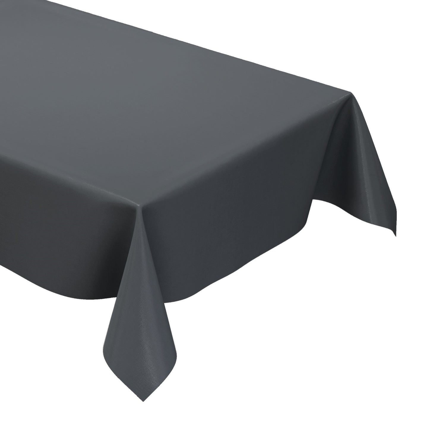 abwaschbare Wachstuch Tischdecke uni  anthrazit grau einfarbig Rollenware Meterware