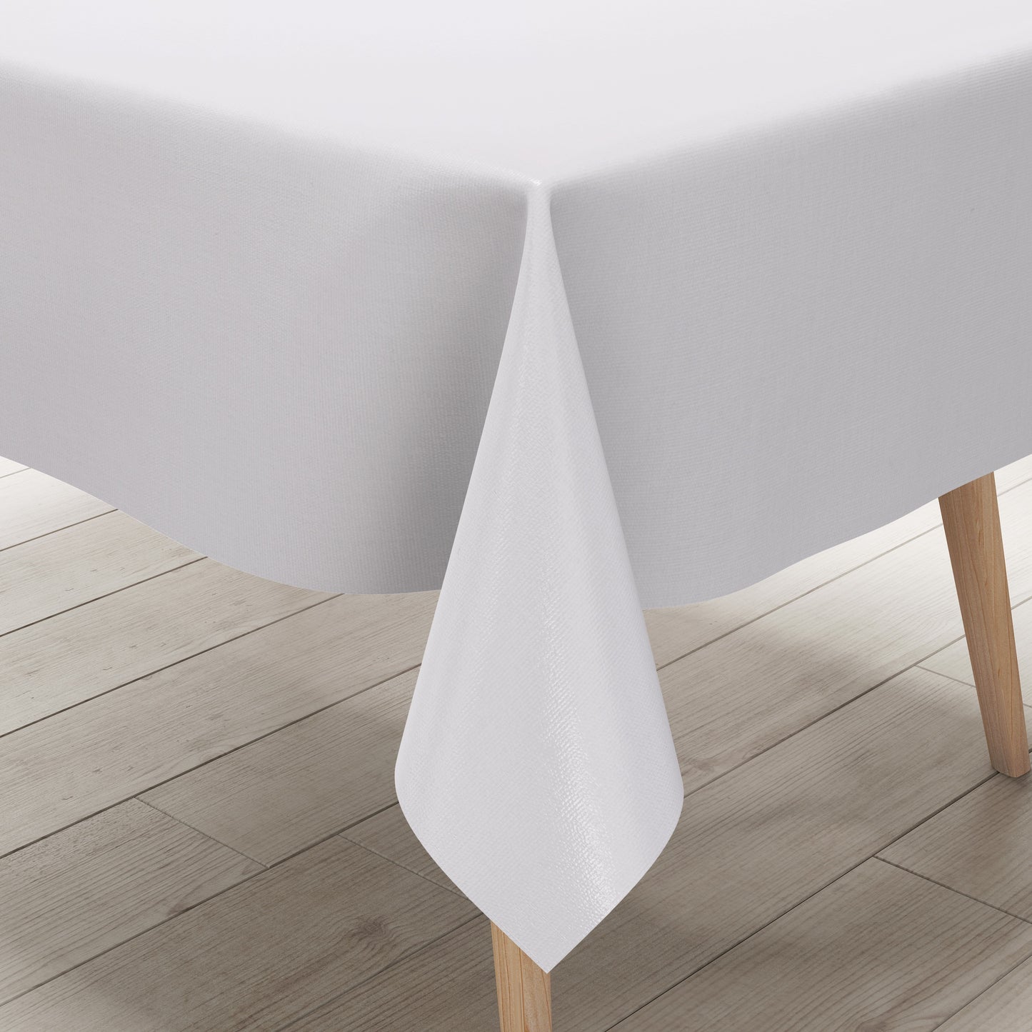 Nappe en toile cirée unie 0 blanche blanche unie carrée ronde ovale